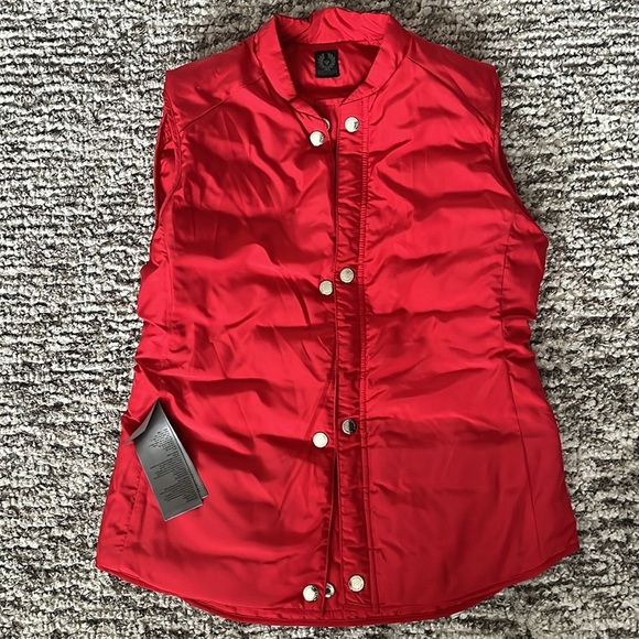 BELSTAFF ENGLAND size 38 red reversible down vest - Picture 6 of 6